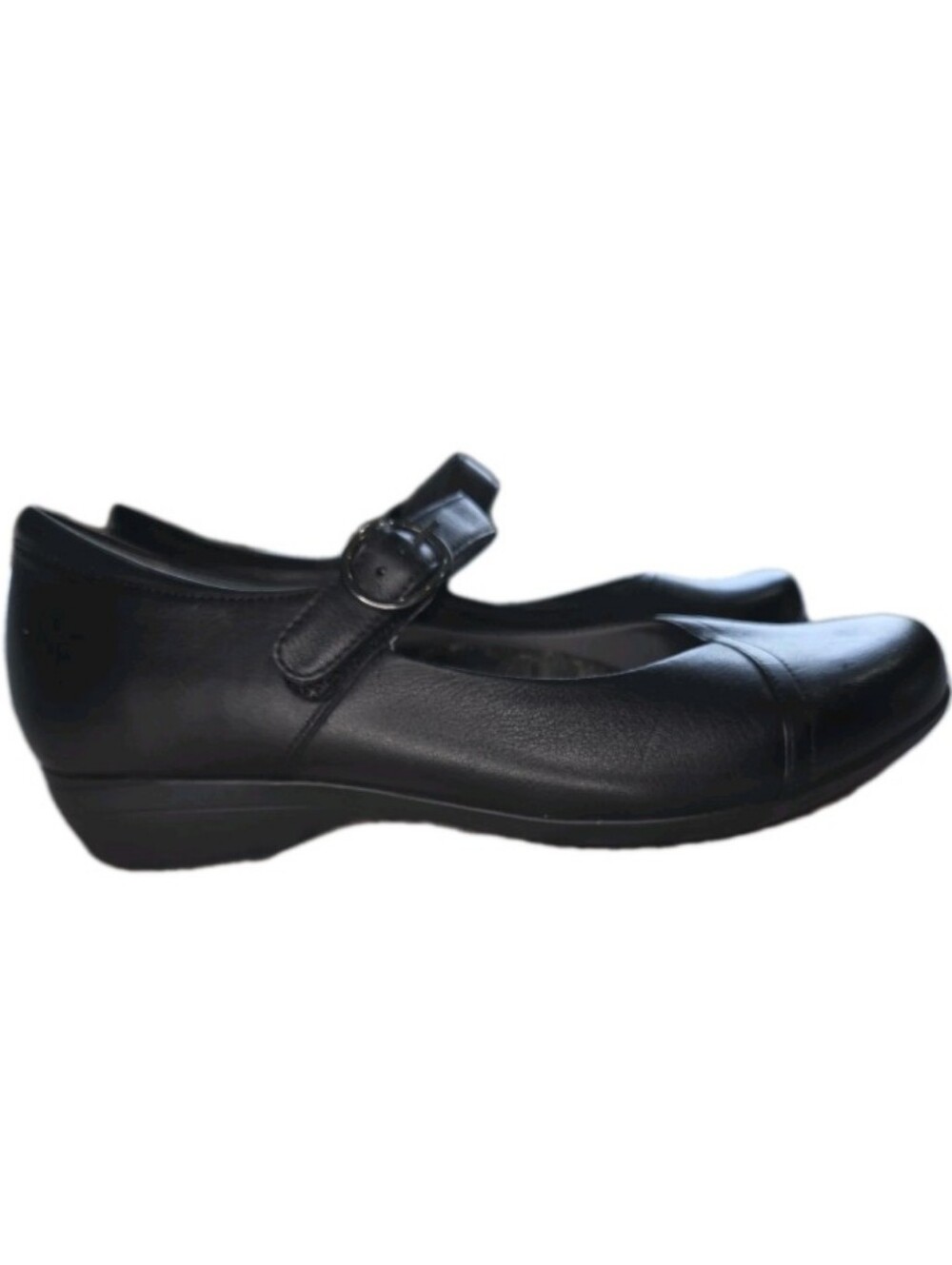 Dansko Fawna Black Milled Napa Size 42W 11.5- 12 Mary Jane 1" Wedge Comfort